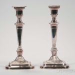 Pair of Silver-plated Candlesticks (Lot 1032, Estimate $$20-200)