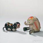 Two Disney Tin Wind-up Toys (Lot 1051, Estimate $20-200)