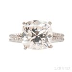 Platinum and Diamond Solitaire (Lot 399, Estimate: $75,000-85,000)