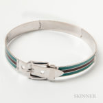 Steel and Enamel Collar, Gucci, Italy (Lot 1005, Estimate $400-600)
