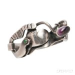 Sterling Silver and Gemstone Bracelet, Sam Kramer, c. 1950 (Lot 9, Estimate $5,000-7,000)