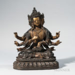 Parcel-gilt Bronze Avalokitesvara, China (Lot 391, Estimate $5,000-7,000)