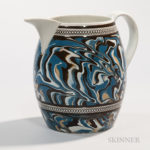 Slip Marbled Pearlware Jug, England, c. 1800 (Lot 7, Estimate $800-1,200)