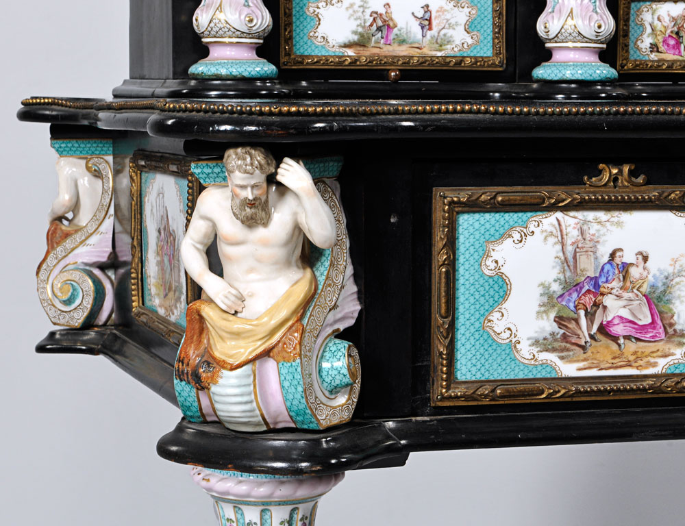 Meissen Porcelain Desk, late 19th century (Lot 587, Estimate $10,000-15,000) Meissen Porcelain Desk, late 19th century (Lot 587, Estimate $10,000-15,000)