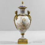 Sevres-style Porcelain and Gilt-bronze- mounted Floor Vase, France, late 19th/early 20th century (Lot 474, Estimate $2,000-4,000)