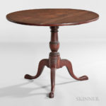 Birch Tilt-top Tea Table, Newburyport, Massachusetts, c. 1790 (Lot 107, Estimate $5,000-7,000)