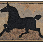 Hooked Rug with Black Horse, late 19th/early 20th century (Lot 186, Estimate $2,000-3,000)