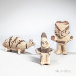 Three Chancay Painted Pottery Items, c. 1000-1400 AD (Lot 2020, Estimate $100-150)
