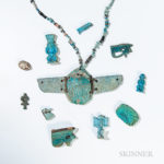 Nineteen Egyptian Faience Items (Lot 2039, Estimate $250-300)
