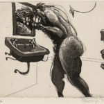 William Kentridge (South African, b. 1955) Plate from the Series Domestic Scenes, 1980, edition of 30 (Lot 63, Estimate $1,800-2,200)