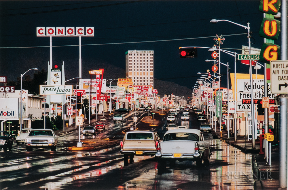 Ernst Haas (Austrian/American, 1921-1986) Route 66, Albuquerque, New Mexico, 1969, printed 2017 (Lot 119, Estimate $3,000-5,000)