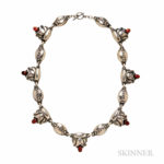 .830 Silver and Amber Necklace, Georg Jensen (Lot 1, Estimate $1,000-1,500)