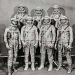 The original seven project Mercury astronauts, Langley Air Force Base, July 1960 (Estimate $400-600)