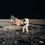 Pete Conrad and the American flag on the Ocean of Storms, Apollo 12, November 1972 (Estimate $2,000-3,000)