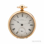 Illinois Springfield Watch Company No. 1 Open-face Watch, Springfield, Illinois, 1871 (Lot 91, Estimate $10,000-20,000)
