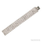 Art Deco Diamond Strap Bracelet, Estimate: 8,000-10,000