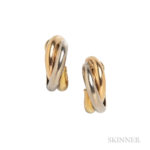 18kt Gold Trinity Earrings, Cartier, Estimate: $800-1200