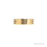 18kt Gold Love Ring, Cartier, Estimate: $400-600