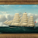 Frederick J. Tudgay (British, 1841-1921), Portrait of a Three-masted Vessel, (Lot 1106, Estimate: $2,000-3,000)