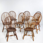 Assembled Set of Eight Braced Bow-back Windsor Chairs, late 18th century, (Lot 1005, Estimate: $3,000-5,000)