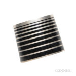 Art Deco Silver and Enamel Bracelet, France, c. 1930 (Lot 100, Estimate: $1,000-1,500)