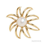 18kt Gold and Mabe Pearl