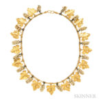 Archaeological-Revival Gold and Glass Necklace, Castellani (Lot 86, Estimate: $20,000-30,000)