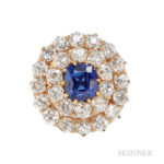 Kashmir Sapphire and Diamond Ring (Lot 127, Estimate: 15,000-20,000)