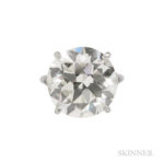 Diamond Solitaire, c. 1950s, 13.26 cts. (Lot 386, Estimate: $100,000-150,000)