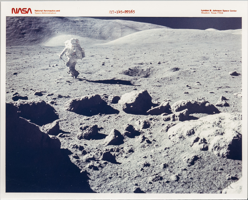 Apollo 17, Lunar Landscape, Panoramic View, Twelve Photographs (Lot 2253, Estimate $2,500-3,500)