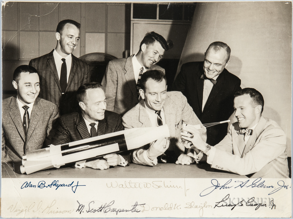 Project Mercury 7 Astronauts, Signed Photograph (Lot 2025, Estimate $2,000-3,000)