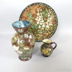 Three Doulton Lambeth Ceramic Faience Items (Lot 2213, Estimate: $400-600)