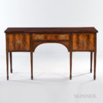 Georgian-style Mahogany and Mahogany Veneer Serpentine-front Sideboard (Lot 2316, Estimate: $300-500)