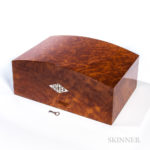 Cartier Humidor in Burl Vavona Figured Wood and
