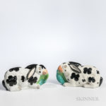 Pair of Staffordshire Ceramic Rabbits (Lot 9, Estimate $1,000-1,500)