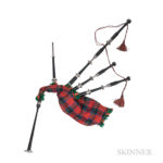 Scottish Silver-mounted Bagpipes, Peter Henderson, Glasgow, c. 1930 (Lot 1240, Estimate: $3,000-5,000)