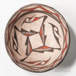 Polychrome Pottery Dough Bowl (Lot 1246, Estimate: $200-300)