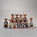 Set of Eleven Wilkinson Commemorative Toby Jugs (Lot 394, Estimate: $6,000-8,000)