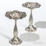 Pair of Art Nouveau Sterling Silver Weighted Compotes (Lot 1244, Estimate: $200-250)