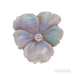 Antique Carved Opal Pansy Brooch, Tiffany & Co. (Lot 30, Estimate: $800-1,200)