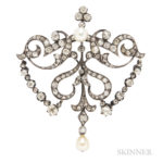 Antique Diamond Brooch, France (Lot 1024, Estimate: $400-600)