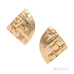 22kt and 18kt Gold Earclips, Alexandra Watkins for Janiye (Lot 1252, Estimate: $600-800)
