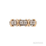 18kt Gold, Platinum, and Diamond Band, Schlumberger for Tiffany & Co. (Lot 1196, Estimate: $2,000-3,000)