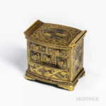Gilt-bronze Damascene Komai Chest (Lot 341, Estimate: $2,000-3,000)