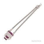 Platinum, Ruby, and Diamond Bracelet, Cartier, c. 1930s (Lot 106, Estimate: $30,000-50,000)