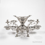 George III Sterling Silver Six-Arm Epergne (Lot 4, Estimate: $4,000-6,000)
