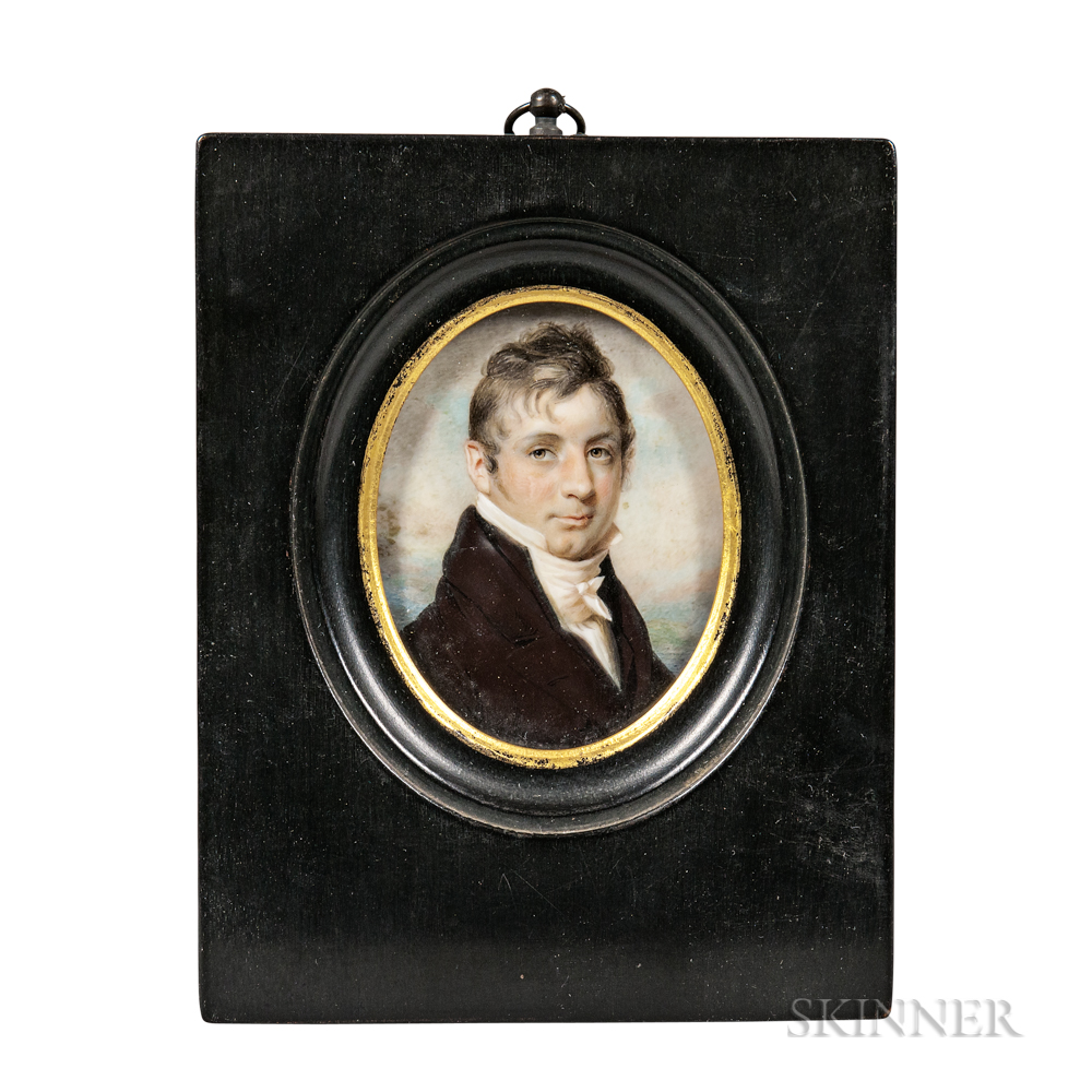 Edward Greene Malbone (Rhode Island, 1777-1807) Miniature Portrait of John Waters (Lot 767, Estimate: $10,000-$15,000)