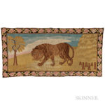 Yarn-sewn Tiger Rug, 19th century (Lot 655, Estimate: $2,000-$3,000)