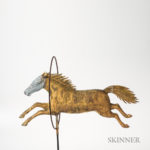 Molded Sheet Copper and Cast Zinc Horse Jumping Through Hoop Weathervane, A.L. Jewell, Waltham, Massachusetts, third quarter 19th century (Lot 868, Estimate: $10,000-$15,000)