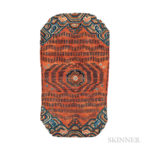 Khotan "RKO" Rug, Central Asia, c. 1800, 5 ft. 4 in. x 2 ft. 11 in. Provenance: The Ronnie Newman Collection of Early Rugs. (Lot 64, Estimate: $2,000-3,000)